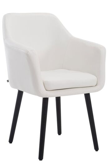 Cappelletti Chaise de salle à manger Cuir artificiel Blanc 10x57.5cm 1