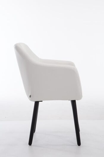 Cappelletti Chaise de salle à manger Cuir artificiel Blanc 10x57.5cm 2