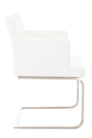 Casalinazzo Chaise de salle à manger Cuir artificiel Blanc 13x60cm 3