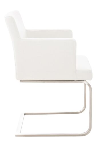 Casaregnano Chaise de salle à manger Tissu Blanc 13x60cm 3