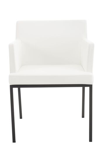 Castiglioni Chaise de salle à manger Cuir artificiel Blanc 14x60cm 2