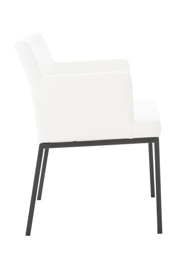 Castiglioni Chaise de salle à manger Cuir artificiel Blanc 14x60cm 3
