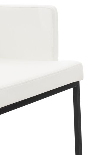 Castiglioni Chaise de salle à manger Cuir artificiel Blanc 14x60cm 5