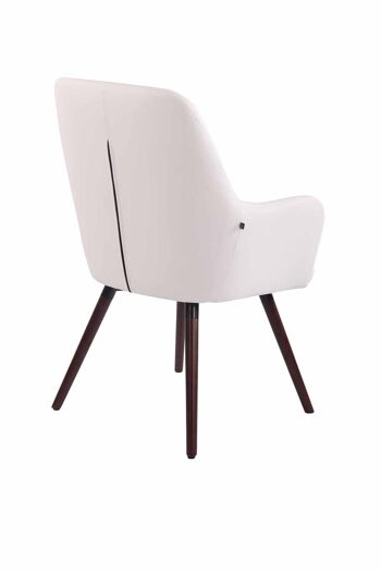 Collefabbri Fauteuil Cuir Artificiel Blanc 9x63cm 3