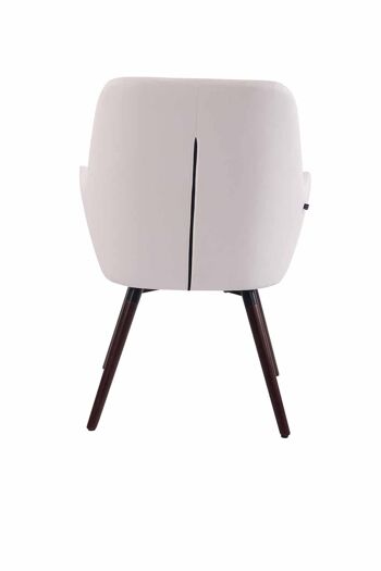 Collefabbri Fauteuil Cuir Artificiel Blanc 9x63cm 4