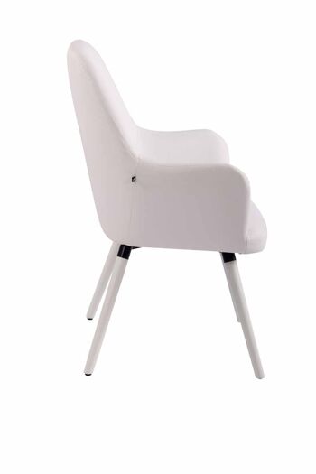 Collefegato Fauteuil Cuir Artificiel Blanc 9x63cm 2