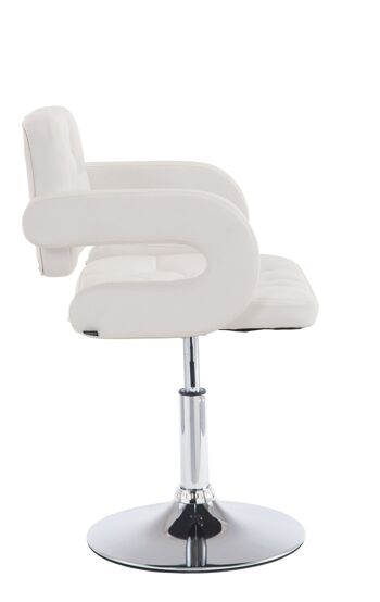 Collefrisio Fauteuil Cuir Artificiel Blanc 11x55cm 3