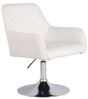 Collegiudeo Fauteuil Faux Cuir Blanc 8x58cm 1