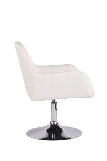 Collegiudeo Fauteuil Faux Cuir Blanc 8x58cm 2