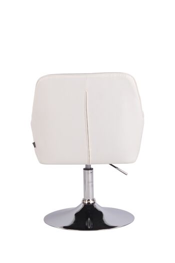 Collegiudeo Fauteuil Faux Cuir Blanc 8x58cm 4