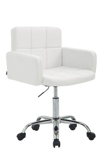 Collegrilli Fauteuil Faux Cuir Blanc 11x52cm 2