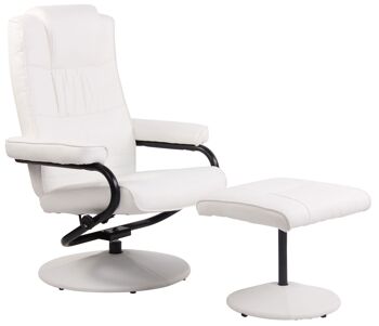 Collelavena Fauteuil Similicuir Blanc 19x72cm 1