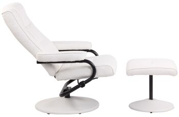 Collelavena Fauteuil Similicuir Blanc 19x72cm 3