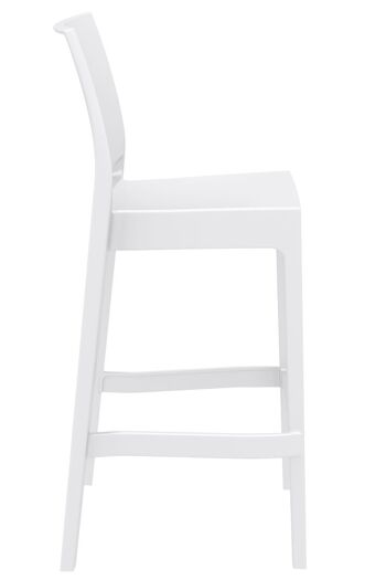 Felecarelle Lot de 2 Tabourets de Bar Bois Blanc 10x51cm 4