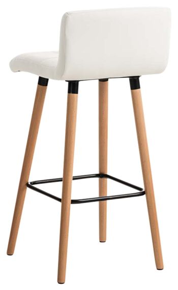 Grotticella Set de 2 Tabourets de Bar Simili Cuir Blanc 6x49cm 5