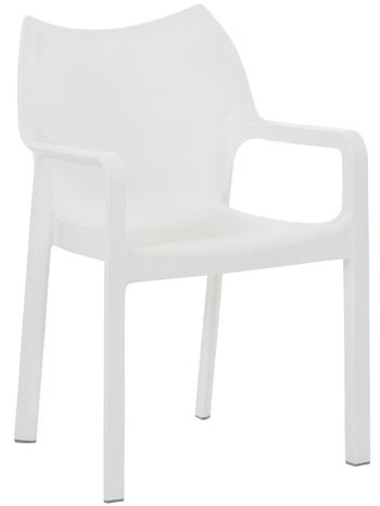 Migliarelli Chaise de Jardin Plastique Blanc 4x53cm 1
