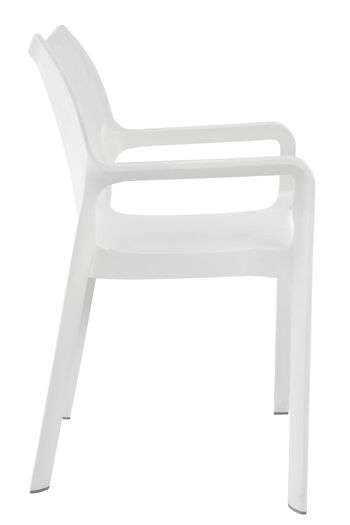 Migliarelli Chaise de Jardin Plastique Blanc 4x53cm 2