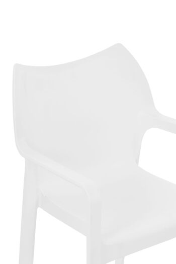 Migliarelli Chaise de Jardin Plastique Blanc 4x53cm 3