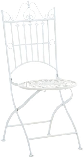 Chaise de jardin Monasterace Métal Blanc 5x53cm 1