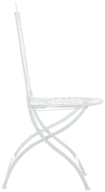 Chaise de jardin Monasterace Métal Blanc 5x53cm 2