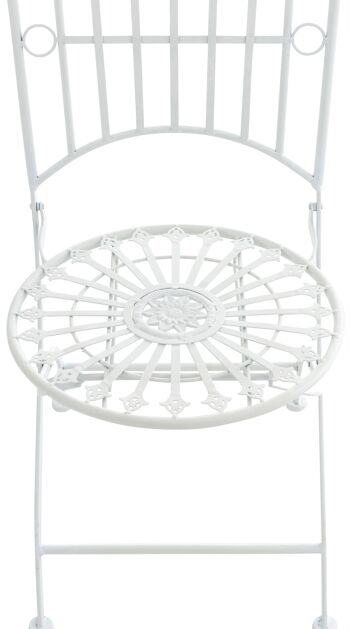 Chaise de jardin Monasterace Métal Blanc 5x53cm 5