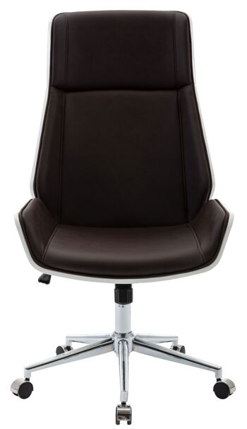 Montecristo Chaise de Bureau Simili Cuir Blanc 16x63cm 2