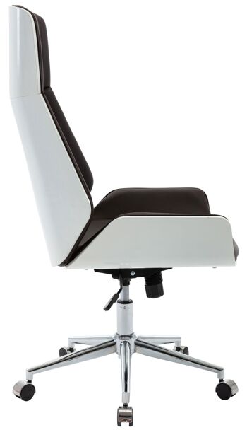 Montecristo Chaise de Bureau Simili Cuir Blanc 16x63cm 3