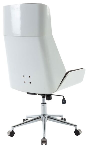 Montecristo Chaise de Bureau Simili Cuir Blanc 16x63cm 4