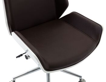Montecristo Chaise de Bureau Simili Cuir Blanc 16x63cm 7