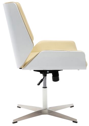 Monterivoso Chaise de Salle à Manger Cuir Artificiel Blanc 14x65cm 3