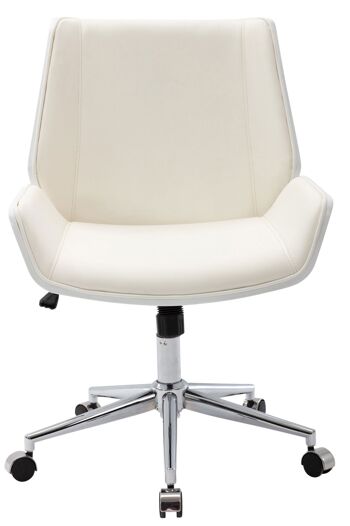 Pagliarozza Chaise de Bureau Similicuir Blanc 15x65cm 2