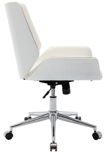 Pagliarozza Chaise de Bureau Similicuir Blanc 15x65cm 3