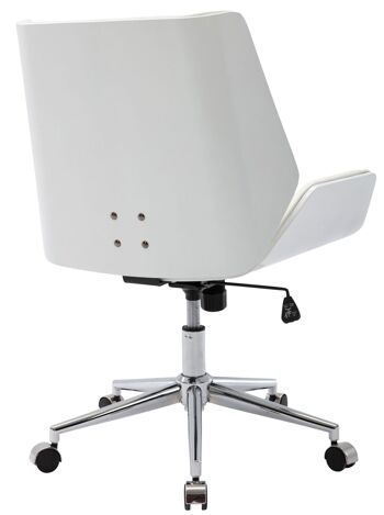 Pagliarozza Chaise de Bureau Similicuir Blanc 15x65cm 4