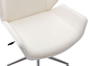 Pagliarozza Chaise de Bureau Similicuir Blanc 15x65cm 6