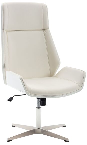 Paladifiore Chaise de Bureau Simili Cuir Blanc 15x63cm 1