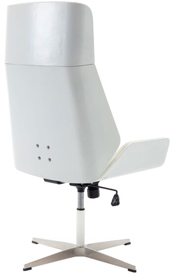 Paladifiore Chaise de Bureau Simili Cuir Blanc 15x63cm 4
