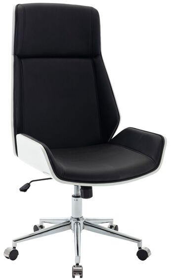 Pantanielli Chaise de Bureau Similicuir Blanc 16x63cm 1