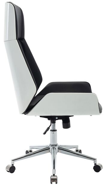 Pantanielli Chaise de Bureau Similicuir Blanc 16x63cm 3