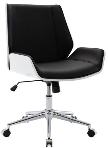 Pantaniello Chaise de Bureau Similicuir Blanc 15x65cm 1