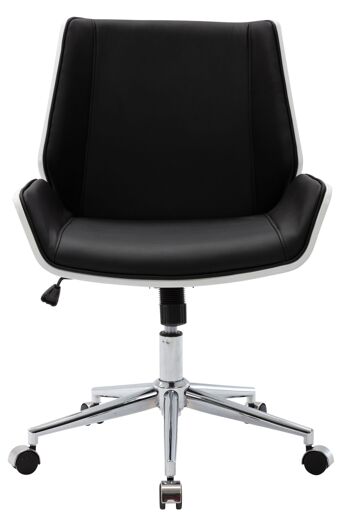 Pantaniello Chaise de Bureau Similicuir Blanc 15x65cm 2