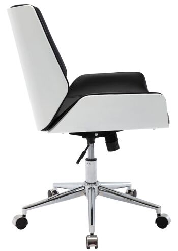 Pantaniello Chaise de Bureau Similicuir Blanc 15x65cm 3