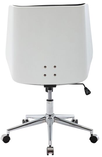 Pantaniello Chaise de Bureau Similicuir Blanc 15x65cm 5