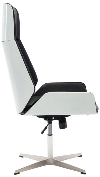 Papaglionti Chaise de Bureau Simili Cuir Blanc 15x63cm 2