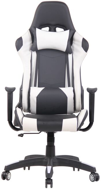 Pianaccerro Chaise de Bureau Cuir Artificiel Blanc 17x52cm 2