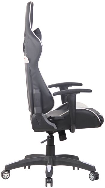 Pianaccerro Chaise de Bureau Cuir Artificiel Blanc 17x52cm 3