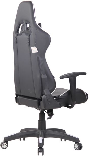 Pianaccerro Chaise de Bureau Cuir Artificiel Blanc 17x52cm 4