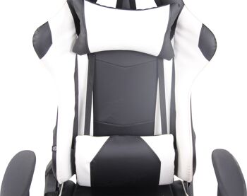 Pianaccerro Chaise de Bureau Cuir Artificiel Blanc 17x52cm 6