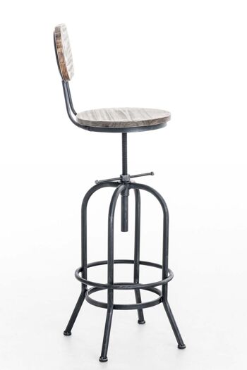 Pischiarano Tabouret de Bar Métal Argent 8x49.5cm 2