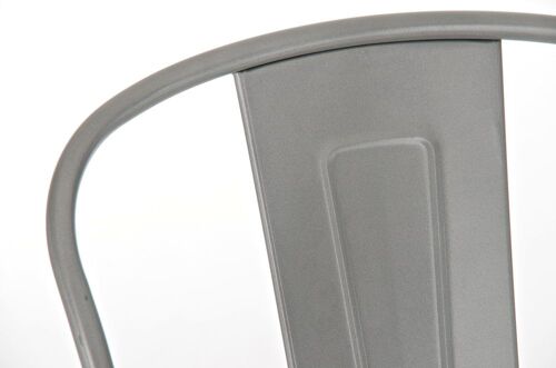 Protonotaro Set van 2 Barkrukken Metalen Zilver 10x52cm