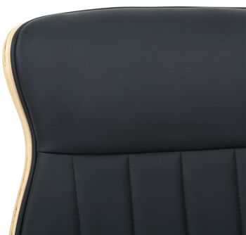 Roccaporena Chaise de Bureau Simili Cuir Noir 17x68cm 5